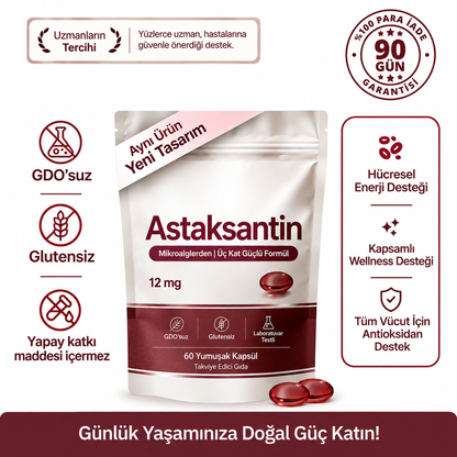 Astaksantin - Tüm Vücut Desteği ve Hücre Koruması İçin Doğanın En Güçlü Antioksidanı