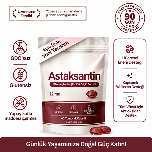 Astaksantin - Tüm Vücut Desteği ve Hücre Koruması İçin Doğanın En Güçlü Antioksidanı