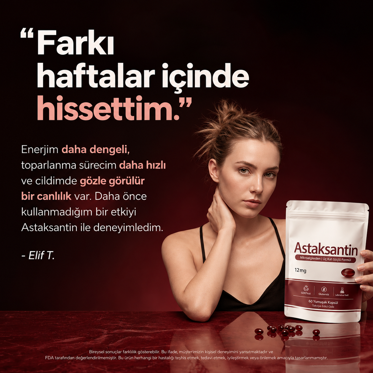 Astaksantin - Tüm Vücut Desteği ve Hücre Koruması İçin Doğanın En Güçlü Antioksidanı